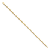 14k Yellow Gold Diamond Hearts Tennis Bracelet-BM4605-010-YA
