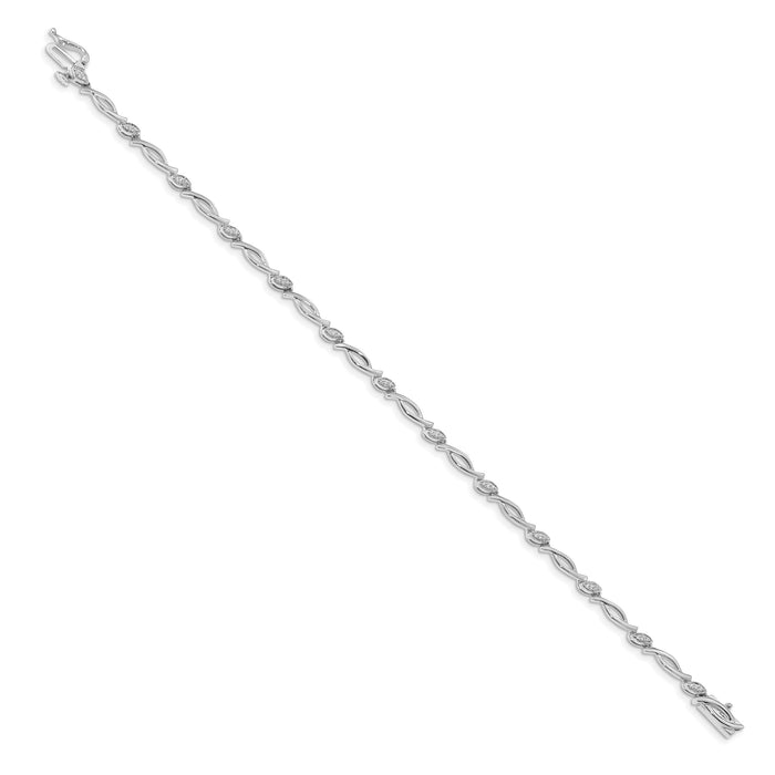 14k White Gold Diamond Bracelet-BM4606-013-WA