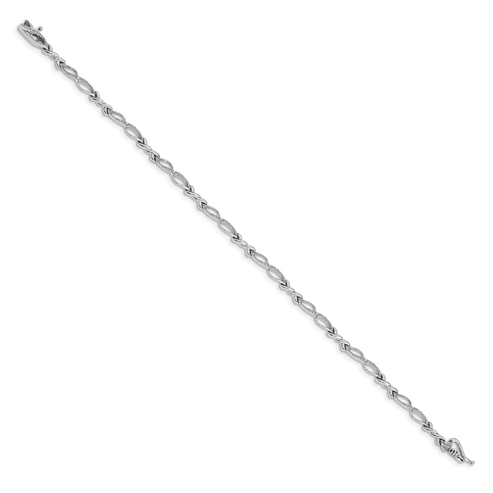 14k White Gold Diamond Bracelet-BM4610-005-WA