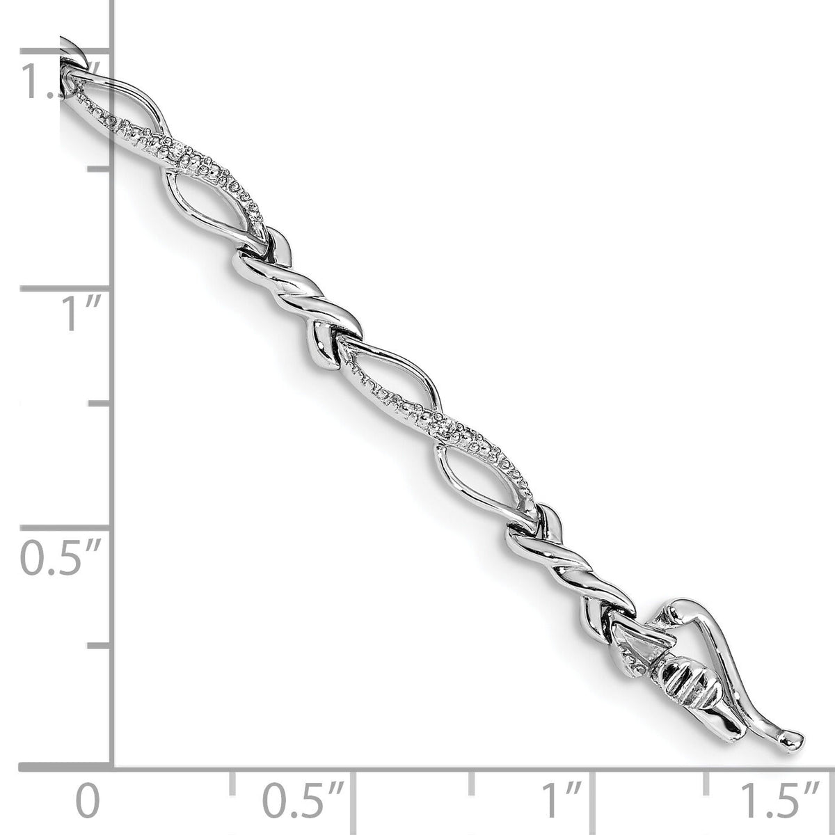 14k White Gold Diamond Bracelet-BM4610-005-WA