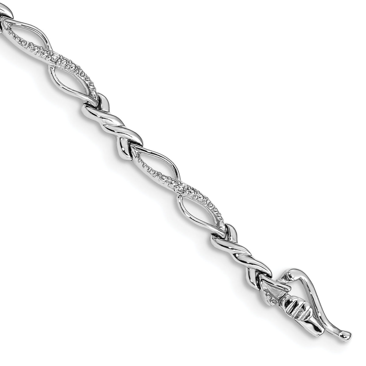 14k White Gold Diamond Bracelet-BM4610-005-WA