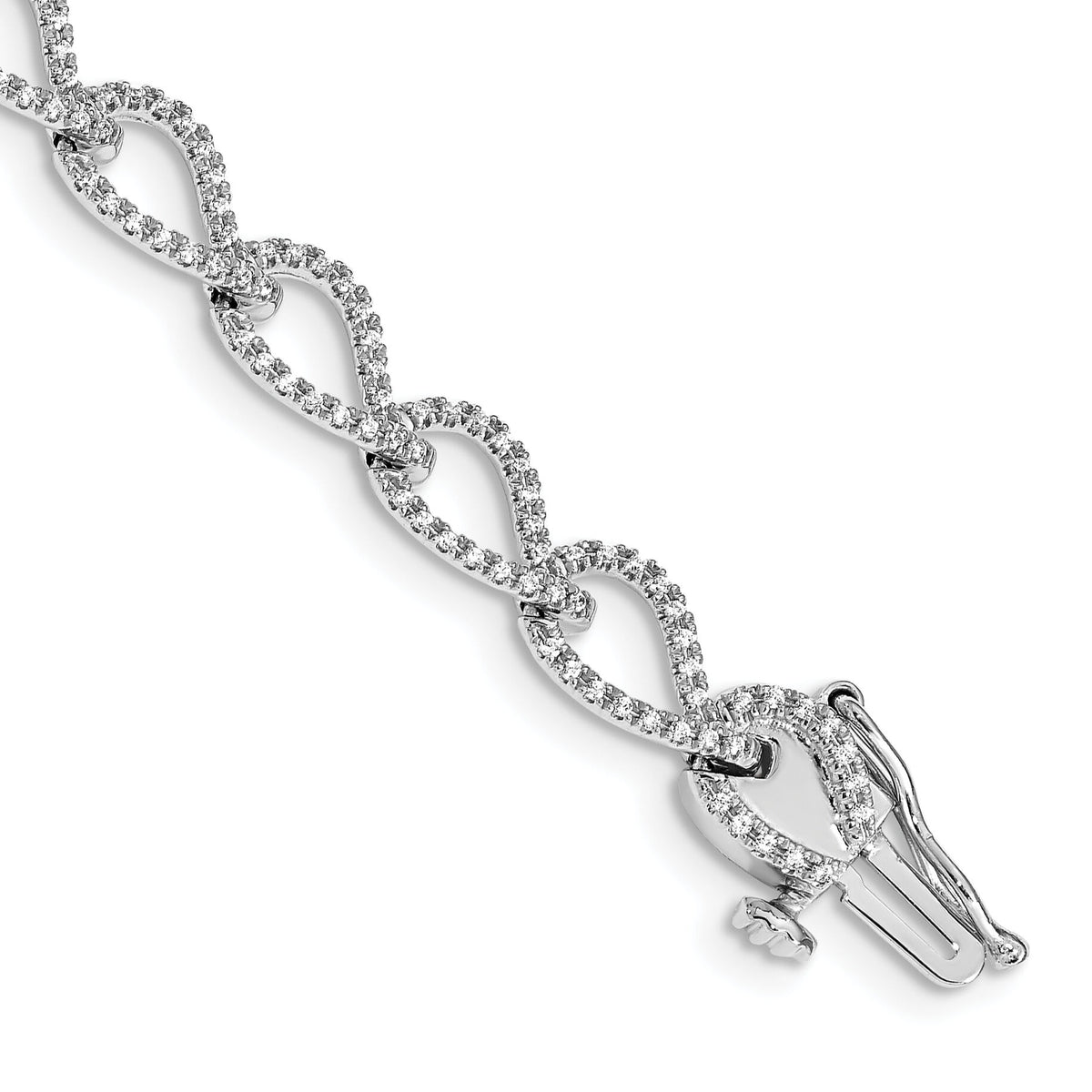 14k White Gold Diamond Bracelet-BM4613-100-WA