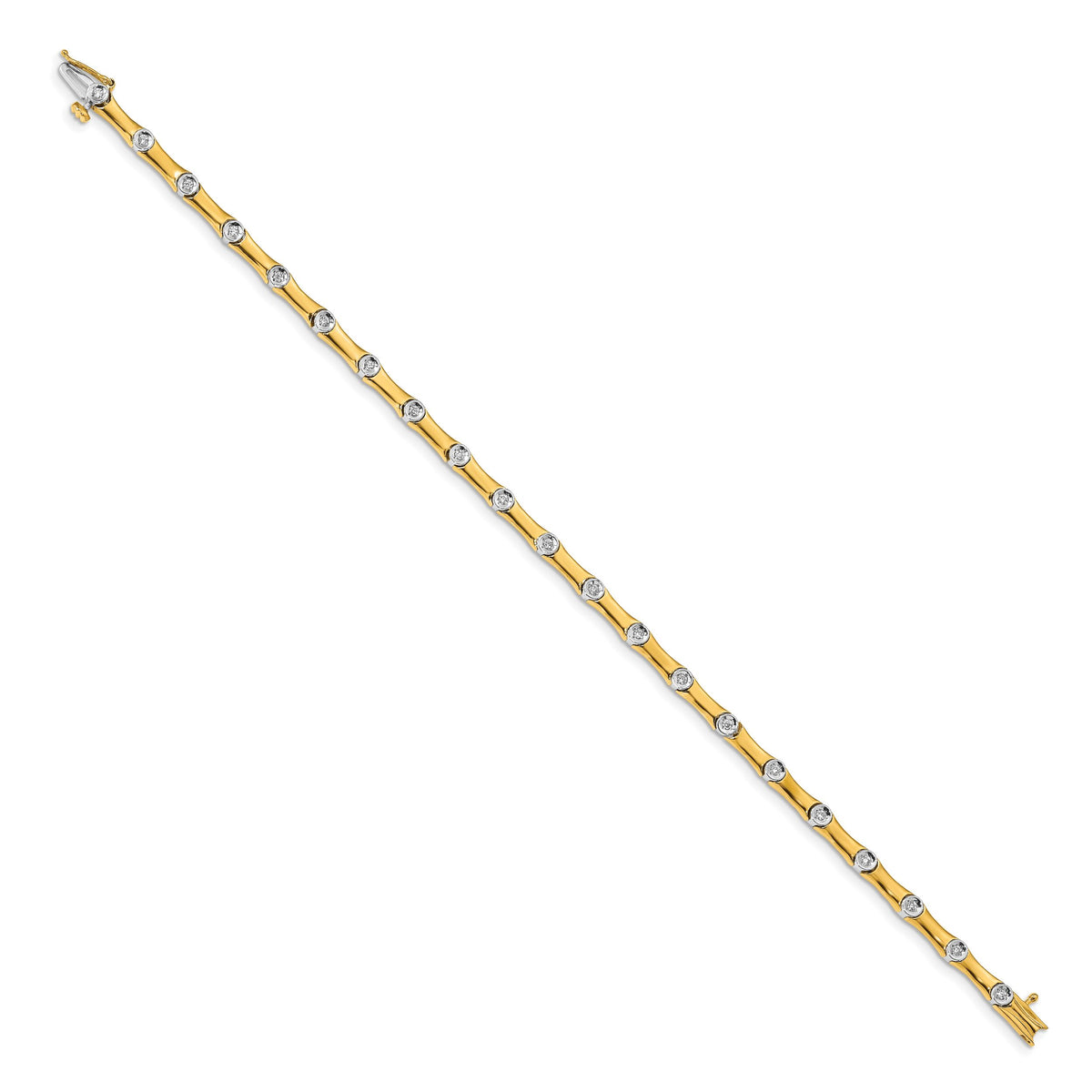 14k Two-tone Diamond Bracelet-BM4614-025-YWA