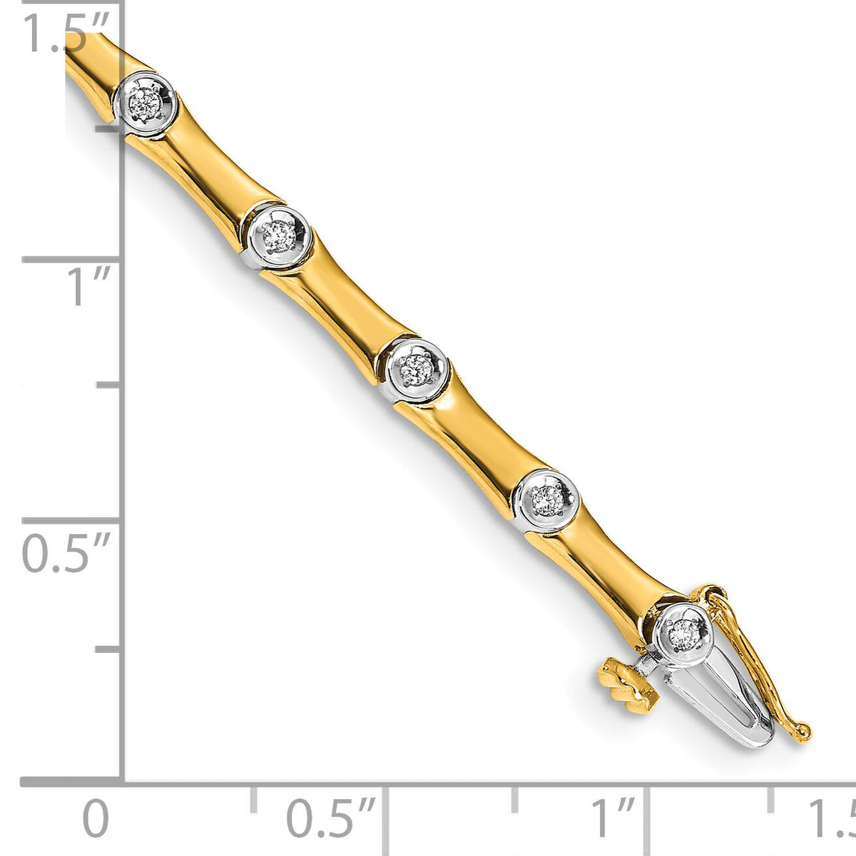 14k Two-tone Diamond Bracelet-BM4614-025-YWA