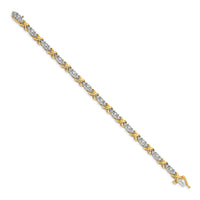 14k Two-tone Diamond X Bracelet-BM4616-050-YWA