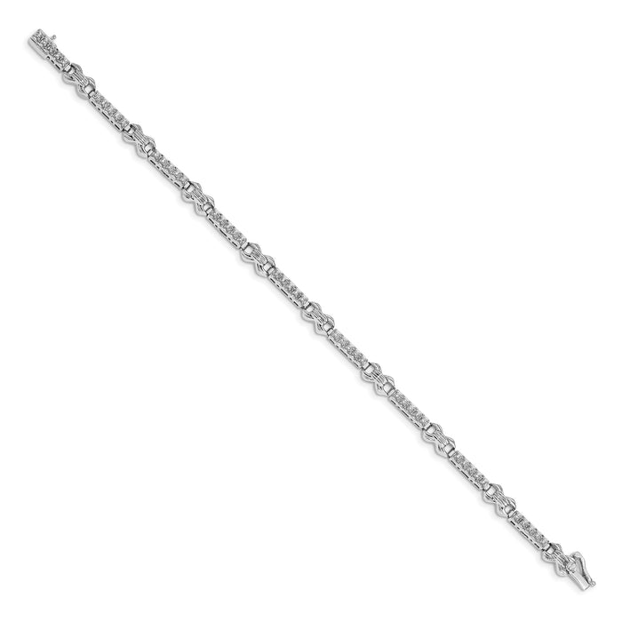14k White Gold Diamond Fancy Bracelet-BM4617-033-WA