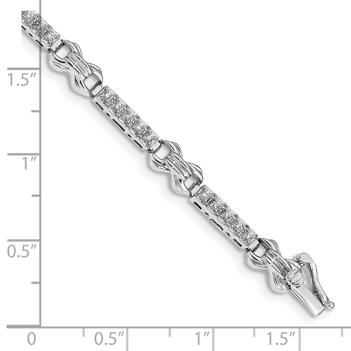 14k White Gold Diamond Fancy Bracelet-BM4617-033-WA