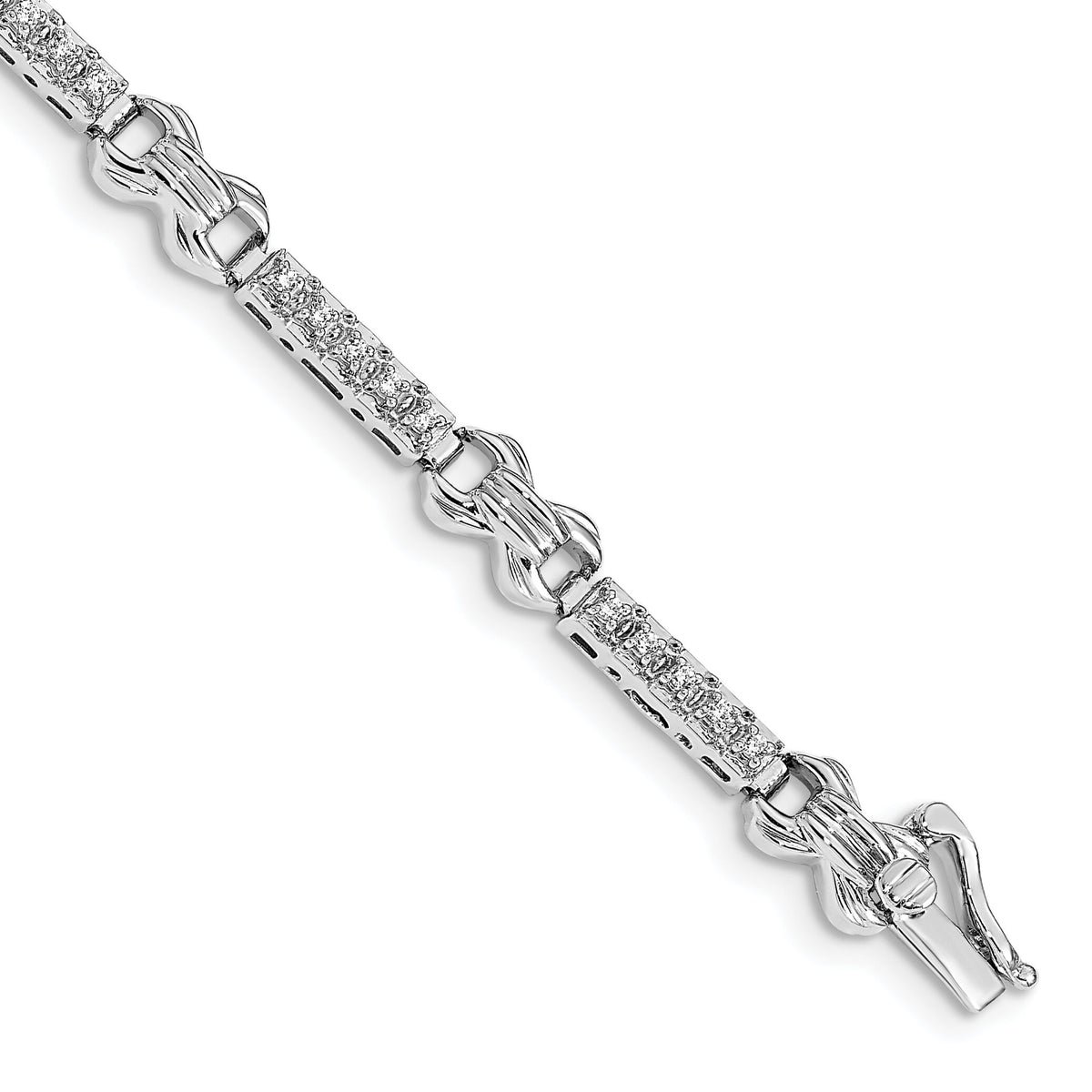 14k White Gold Diamond Fancy Bracelet-BM4617-033-WA