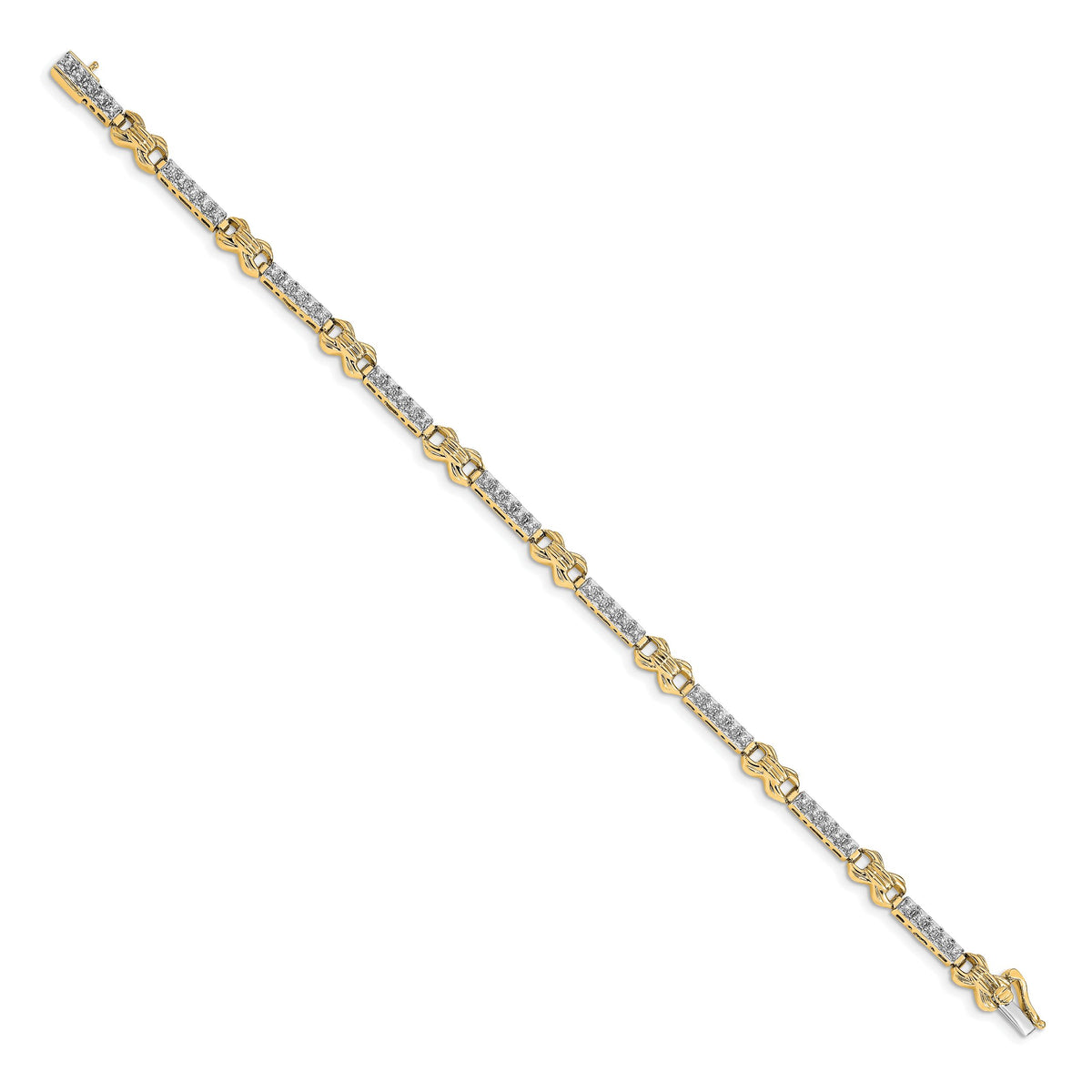 14k Two-tone Diamond Bracelet-BM4617-033-WYA