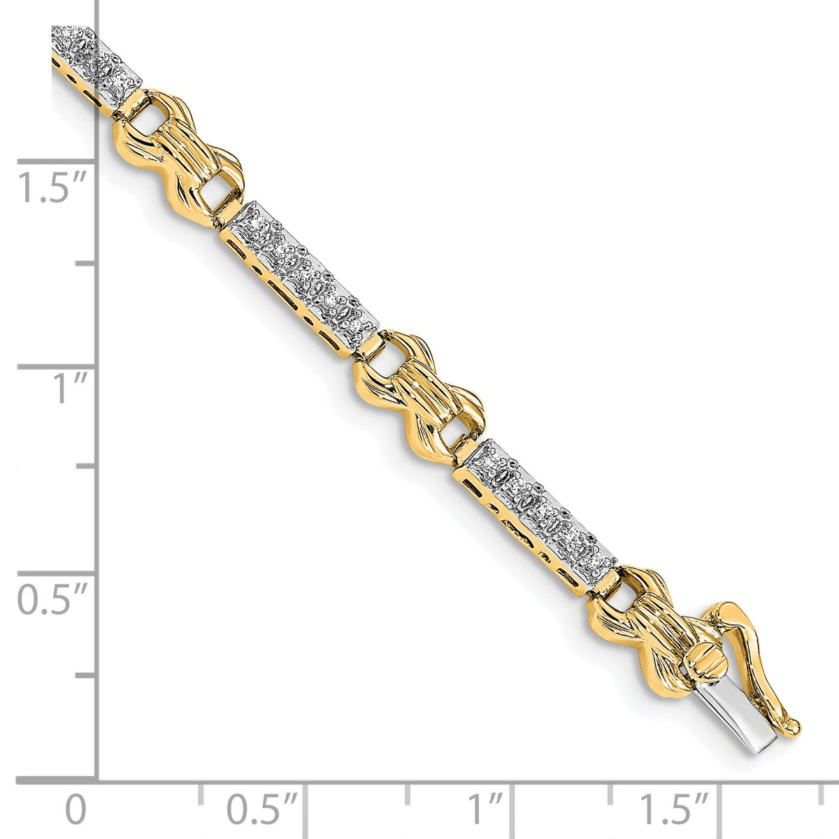 14k Two-tone Diamond Bracelet-BM4617-033-WYA