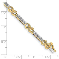 14k Two-tone Diamond Bracelet-BM4617-033-WYA