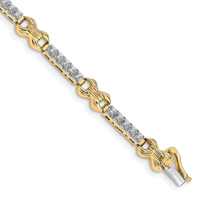14k Two-tone Diamond Bracelet-BM4617-033-WYA