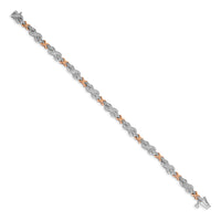14k Two-tone Diamond Infinity Symbol Link Bracelet-BM4619-025-WRA
