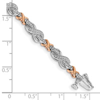 14k Two-tone Diamond Infinity Symbol Link Bracelet-BM4619-025-WRA