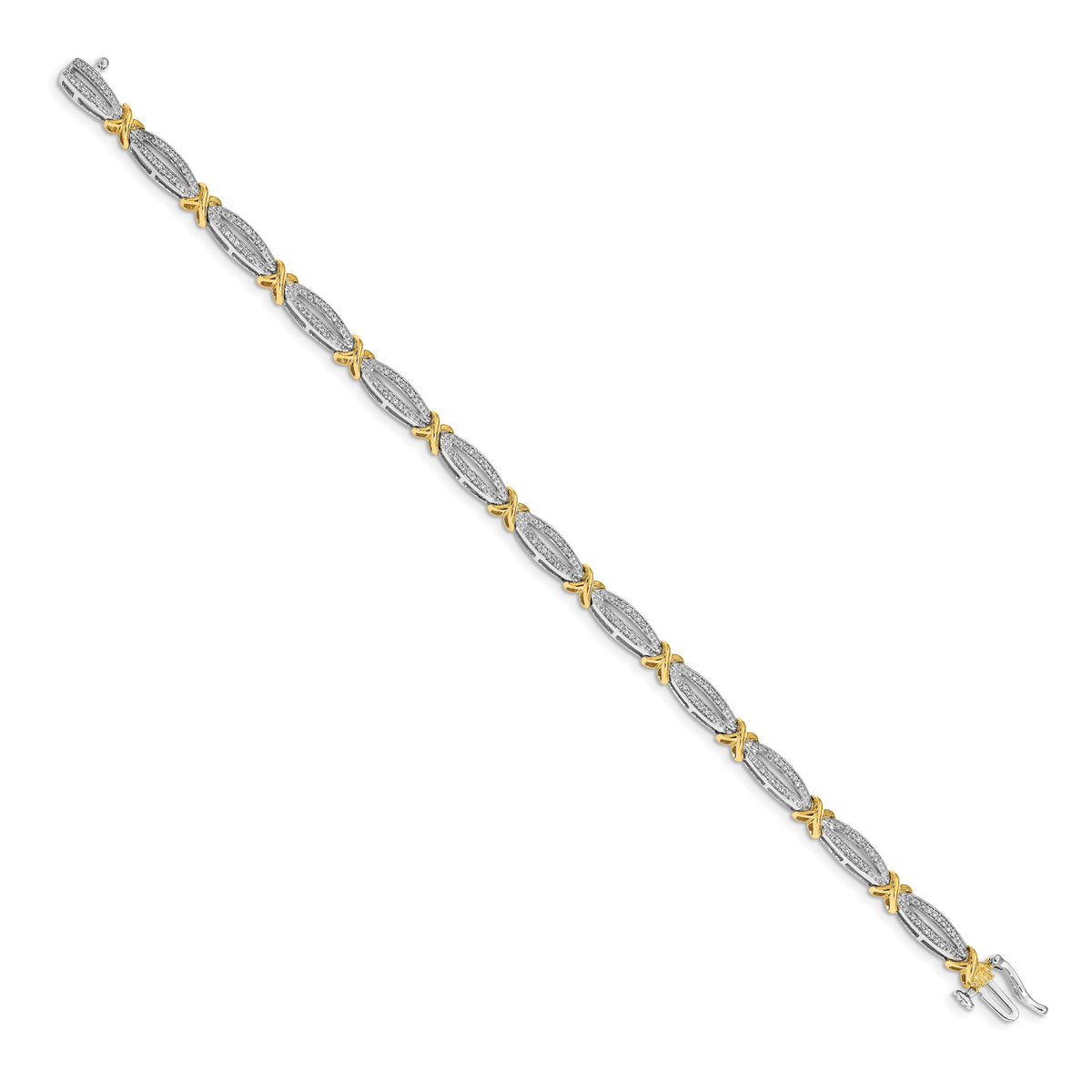 14k Two-tone Gold Diamond Bracelet-BM4620-050-WYA