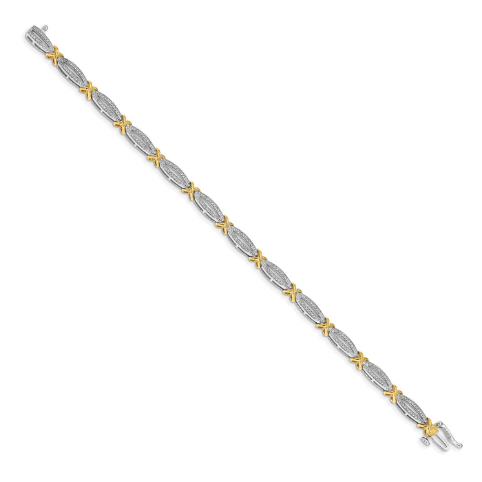 14k Two-tone Gold Diamond Bracelet-BM4620-050-WYA
