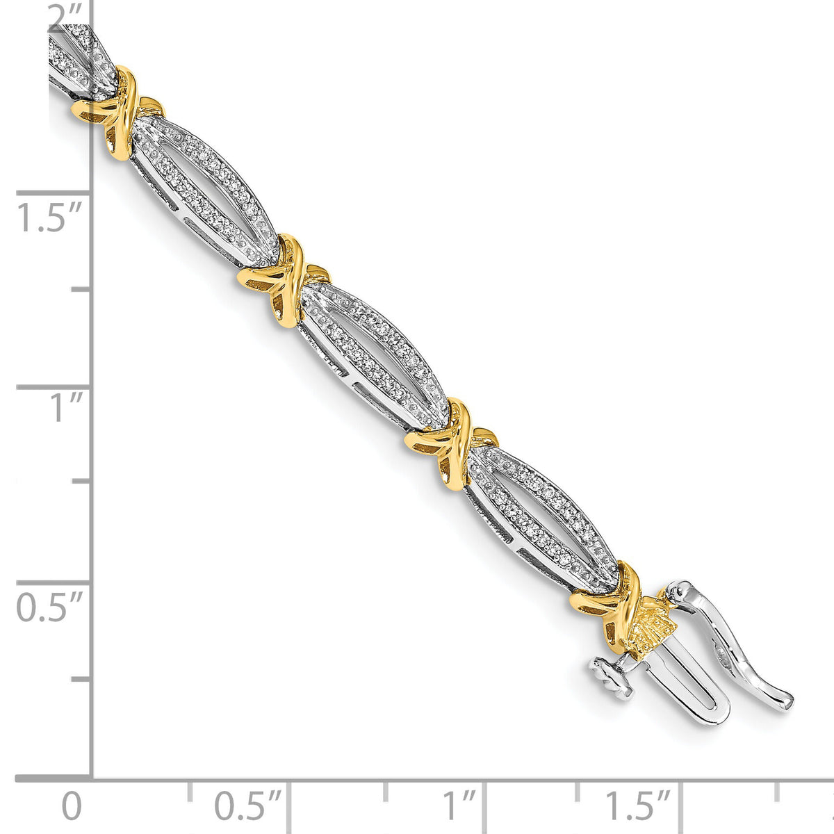14k Two-tone Gold Diamond Bracelet-BM4620-050-WYA