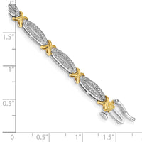 14k Two-tone Gold Diamond Bracelet-BM4620-050-WYA