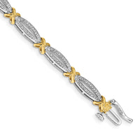 14k Two-tone Gold Diamond Bracelet-BM4620-050-WYA
