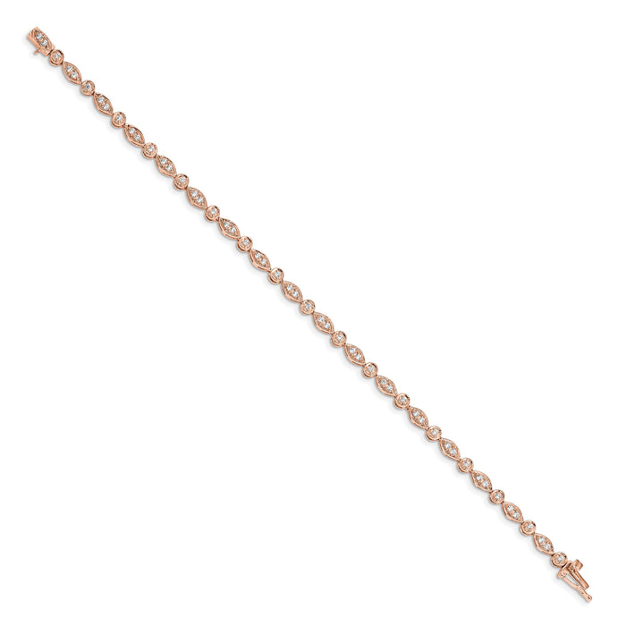 14k Rose Gold Diamond Bracelet-BM4622-075-RA