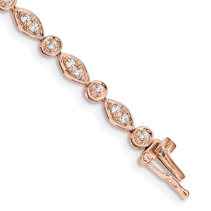 14k Rose Gold Diamond Bracelet-BM4622-075-RA