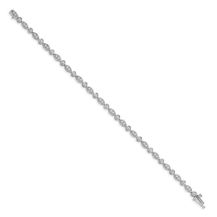 14k White Gold Diamond Bracelet-BM4622-075-WA