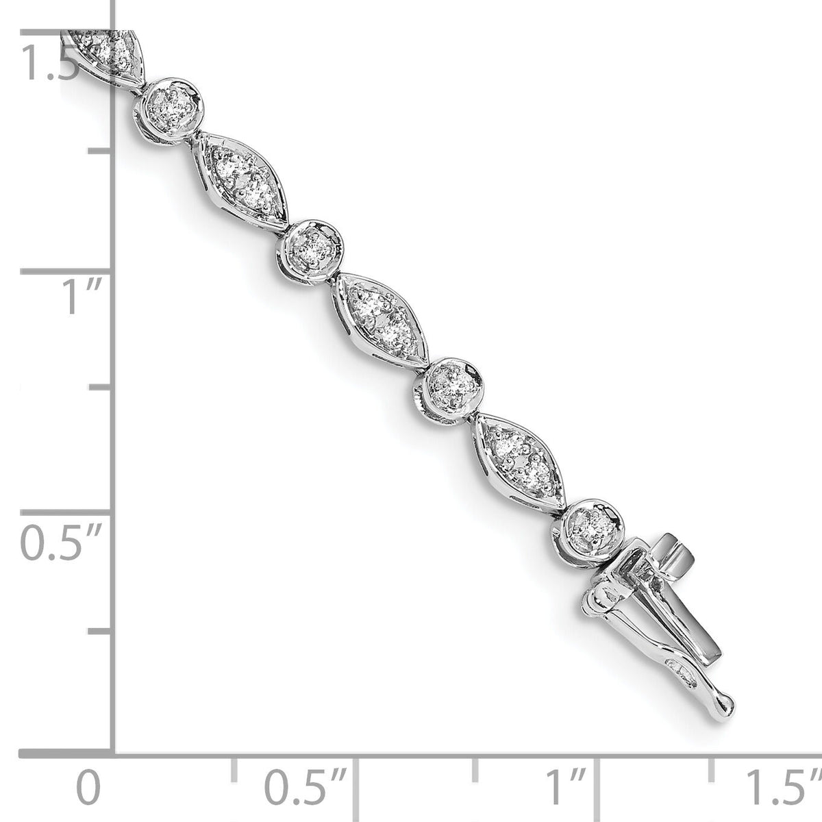 14k White Gold Diamond Bracelet-BM4622-075-WA