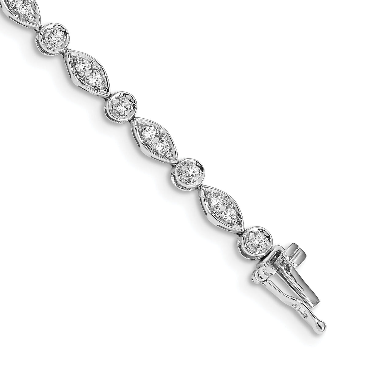 14k White Gold Diamond Bracelet-BM4622-075-WA