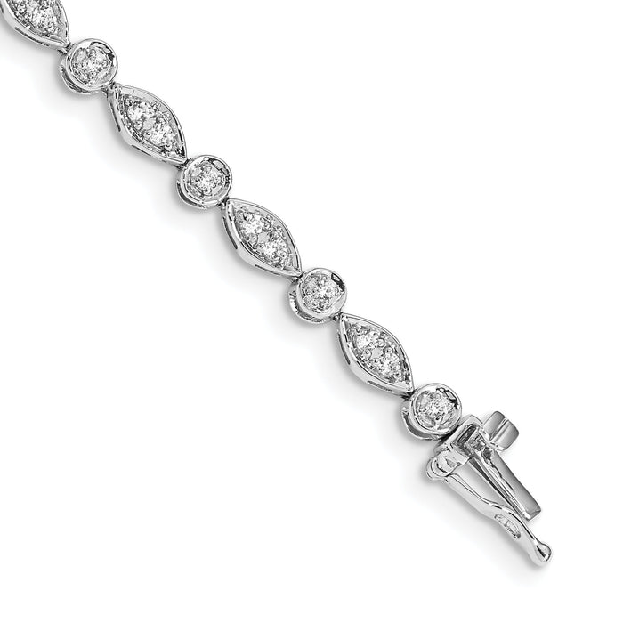 14k White Gold Diamond Bracelet-BM4622-075-WA