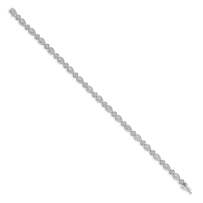 14k White Gold Diamond Bracelet-BM4623-075-WA