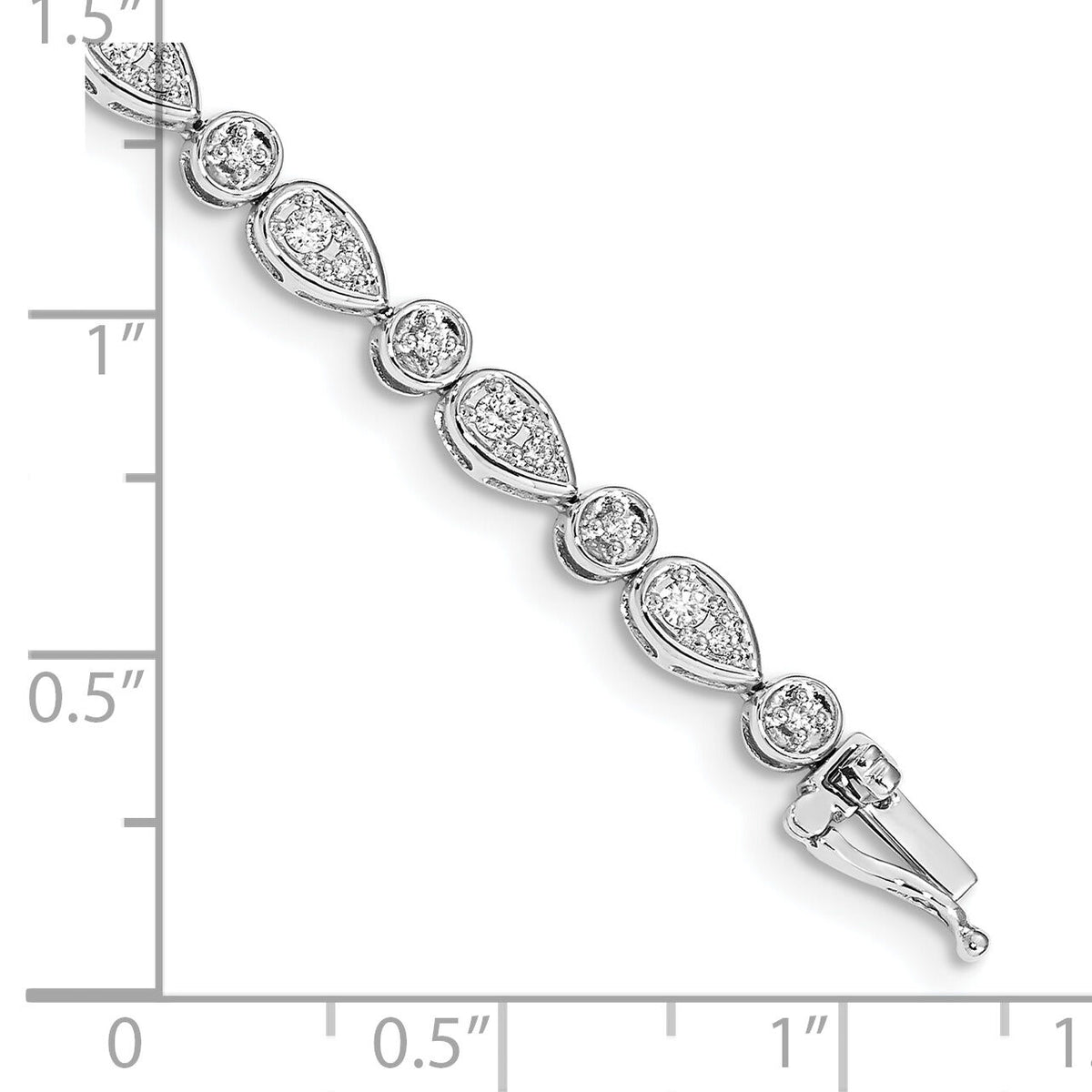 14k White Gold Diamond Bracelet-BM4623-075-WA