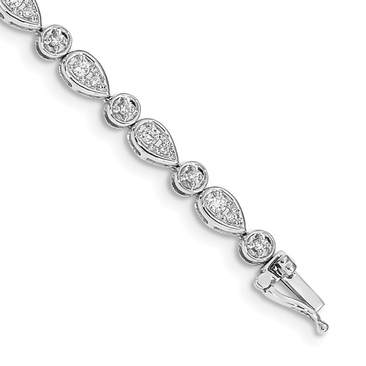 14k White Gold Diamond Bracelet-BM4623-075-WA