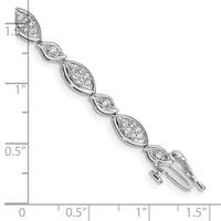14k White Gold Diamond Bracelet-BM4624-100-WA