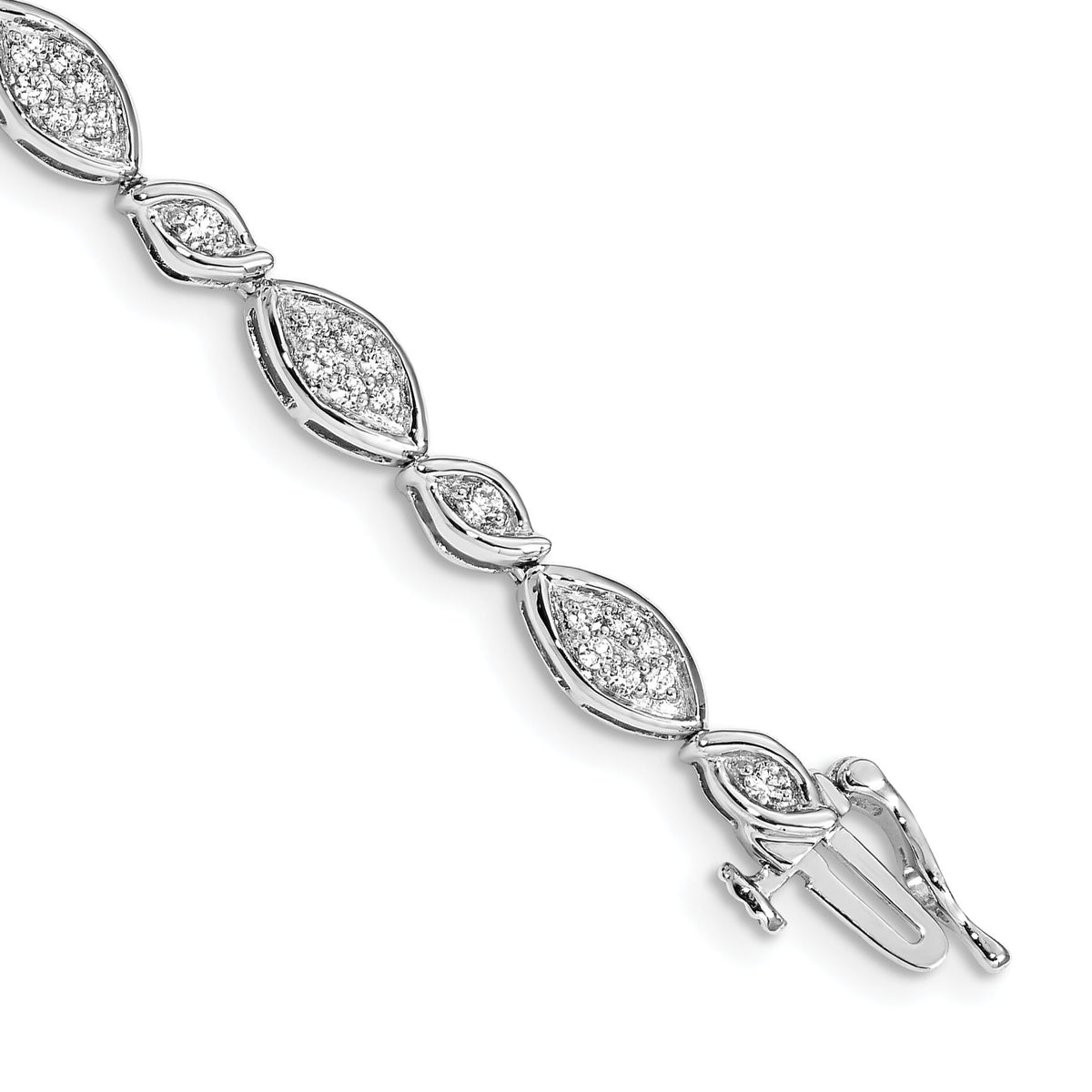14k White Gold Diamond Bracelet-BM4624-100-WA