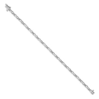 14k White Gold Diamond Figure 8 Link Bracelet-BM4627-015-WA