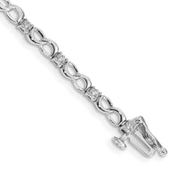 14k White Gold Diamond Figure 8 Link Bracelet-BM4627-015-WA