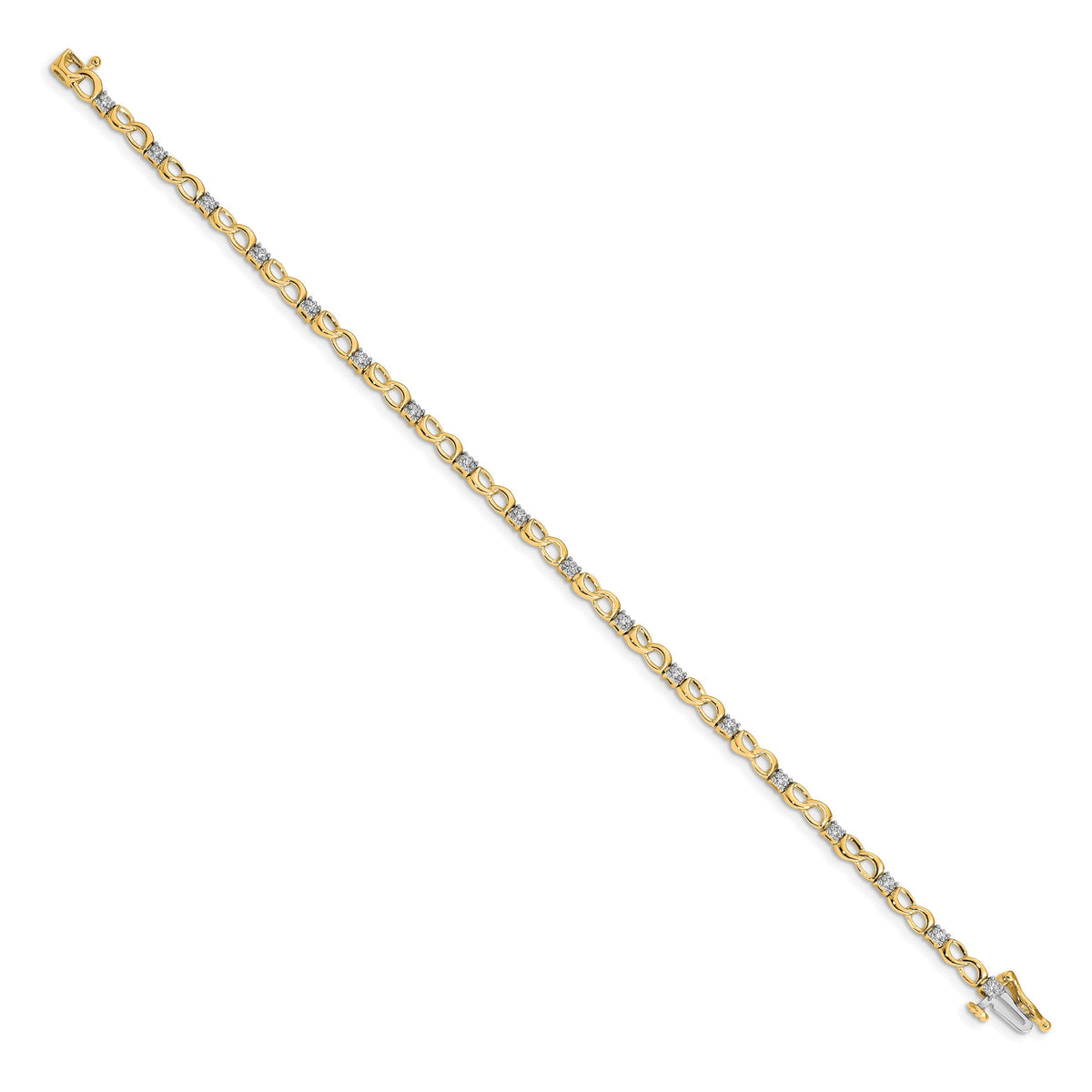 14k Diamond Figure 8 Link Bracelet-BM4627-015-YA