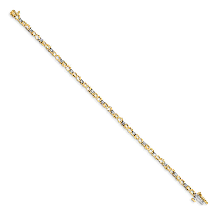 14k Diamond Figure 8 Link Bracelet-BM4627-015-YA