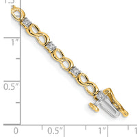 14k Diamond Figure 8 Link Bracelet-BM4627-015-YA