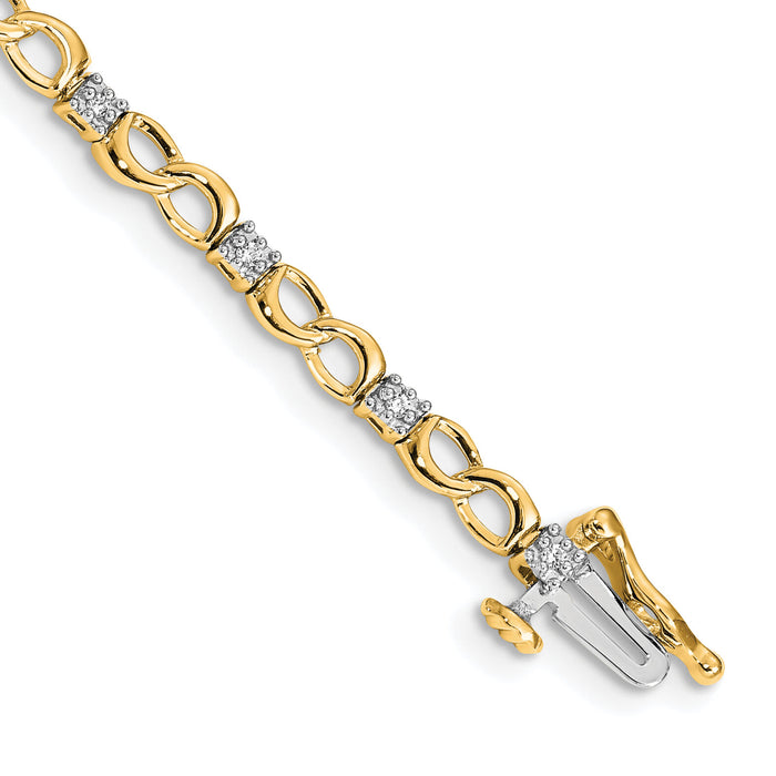 14k Diamond Figure 8 Link Bracelet-BM4627-015-YA
