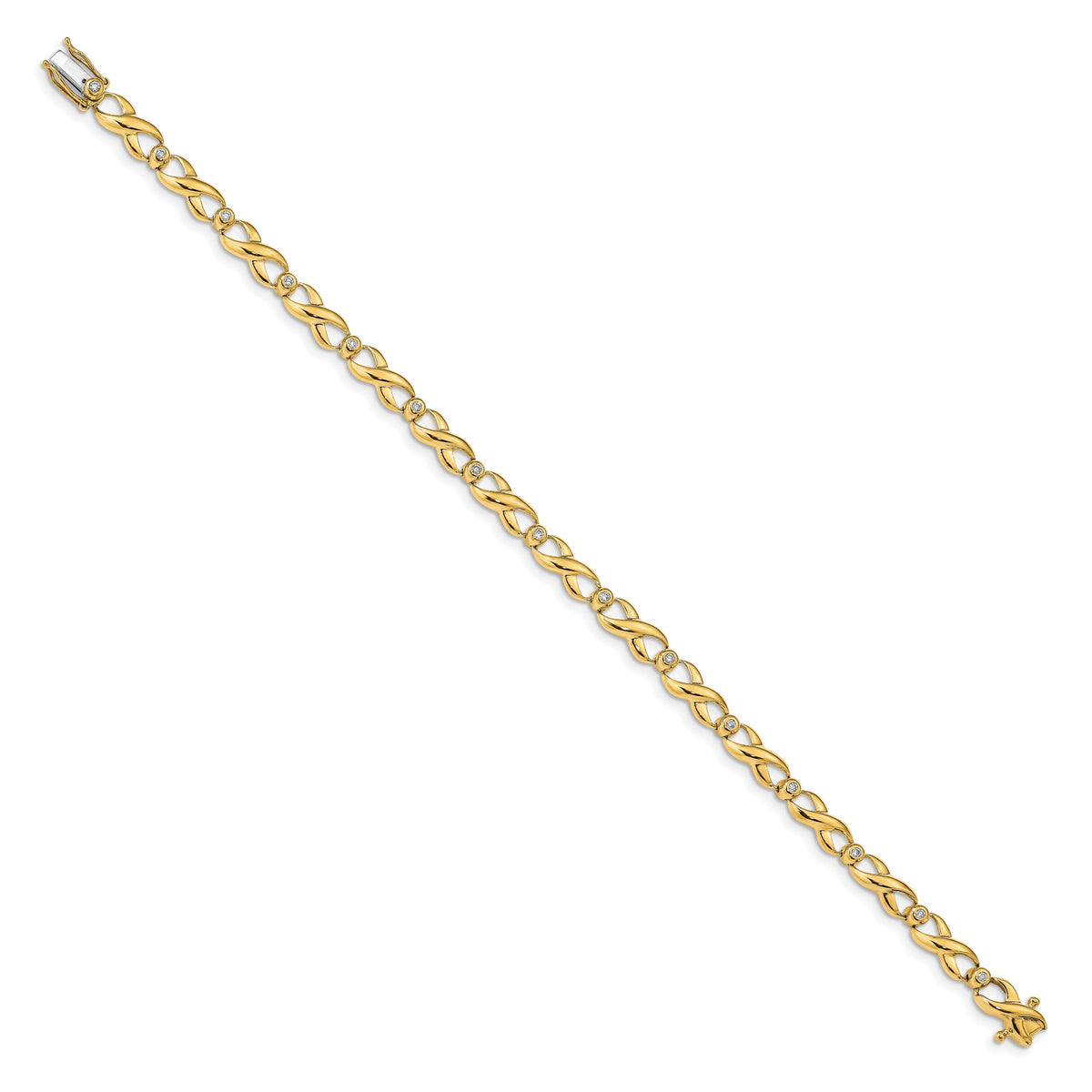 14k Diamond Infinity Bracelet-BM4630-015-YA