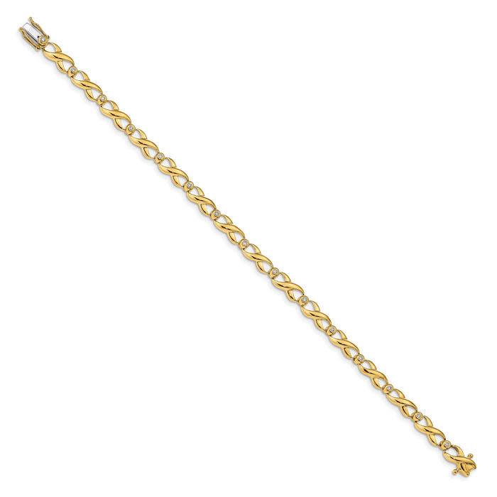 14k Diamond Infinity Bracelet-BM4630-015-YA