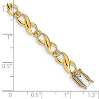 14k Diamond Infinity Bracelet-BM4630-015-YA