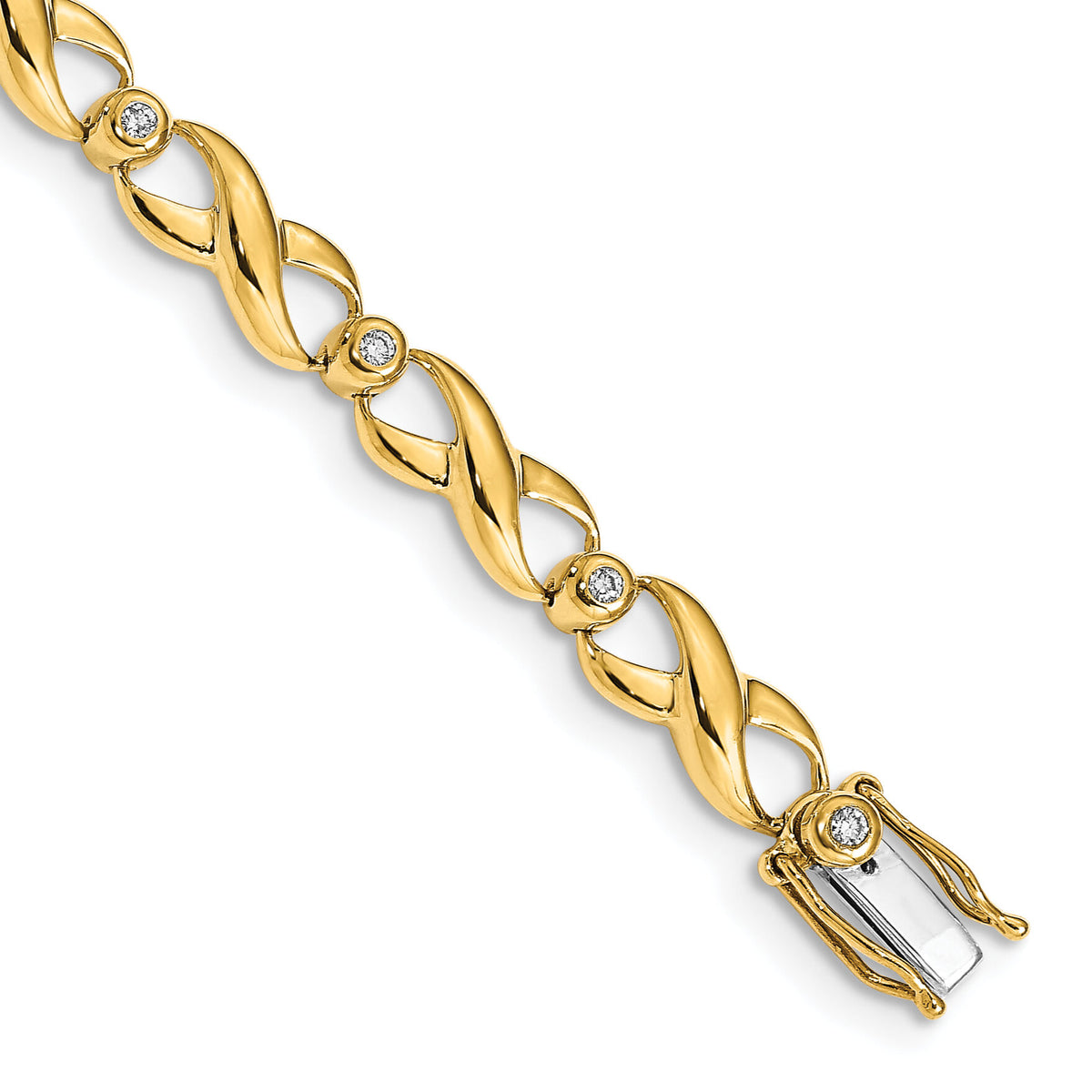 14k Diamond Infinity Bracelet-BM4630-015-YA