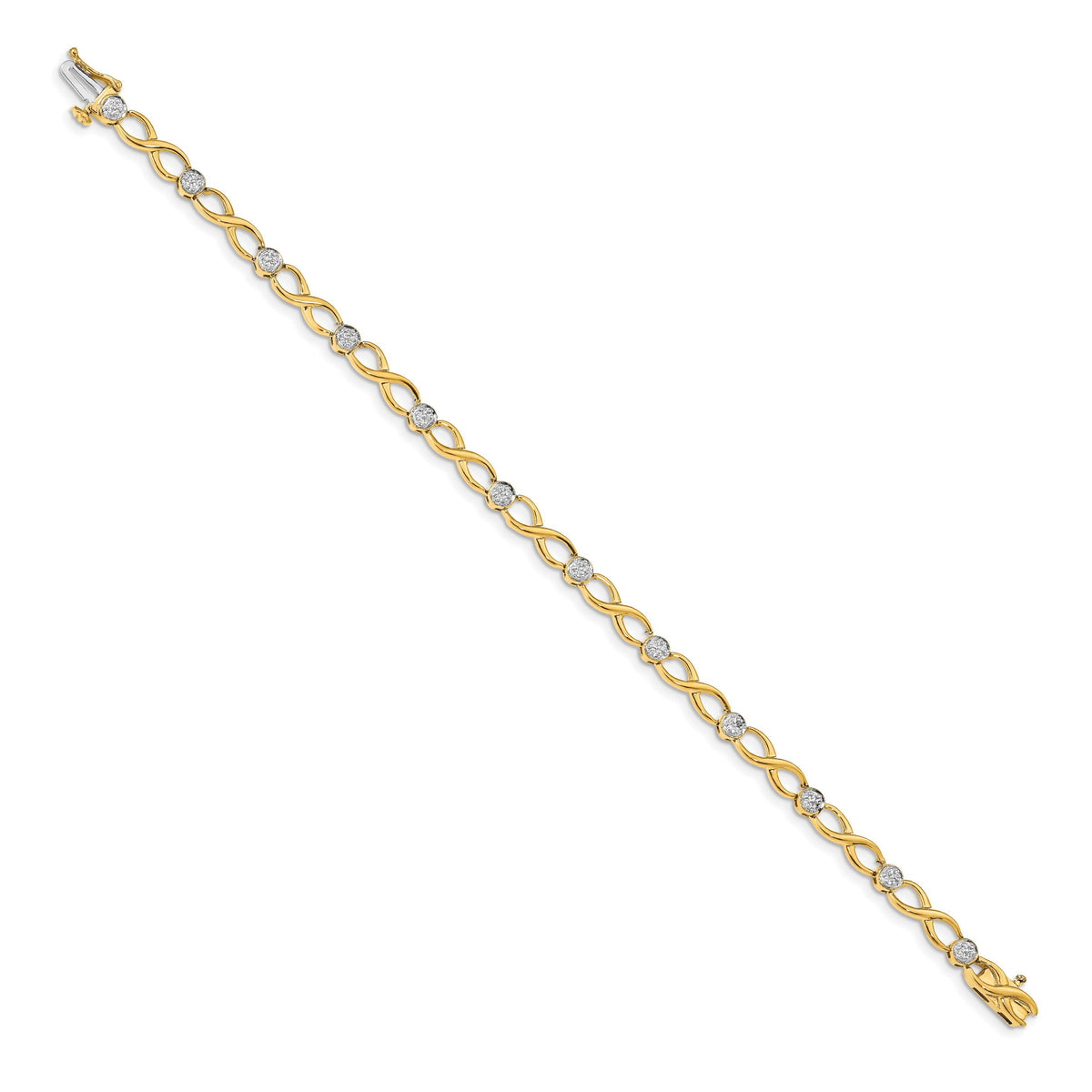 14k Diamond Infinity Bracelet-BM4631-013-YA