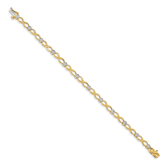 14k Diamond Infinity Bracelet-BM4631-013-YA