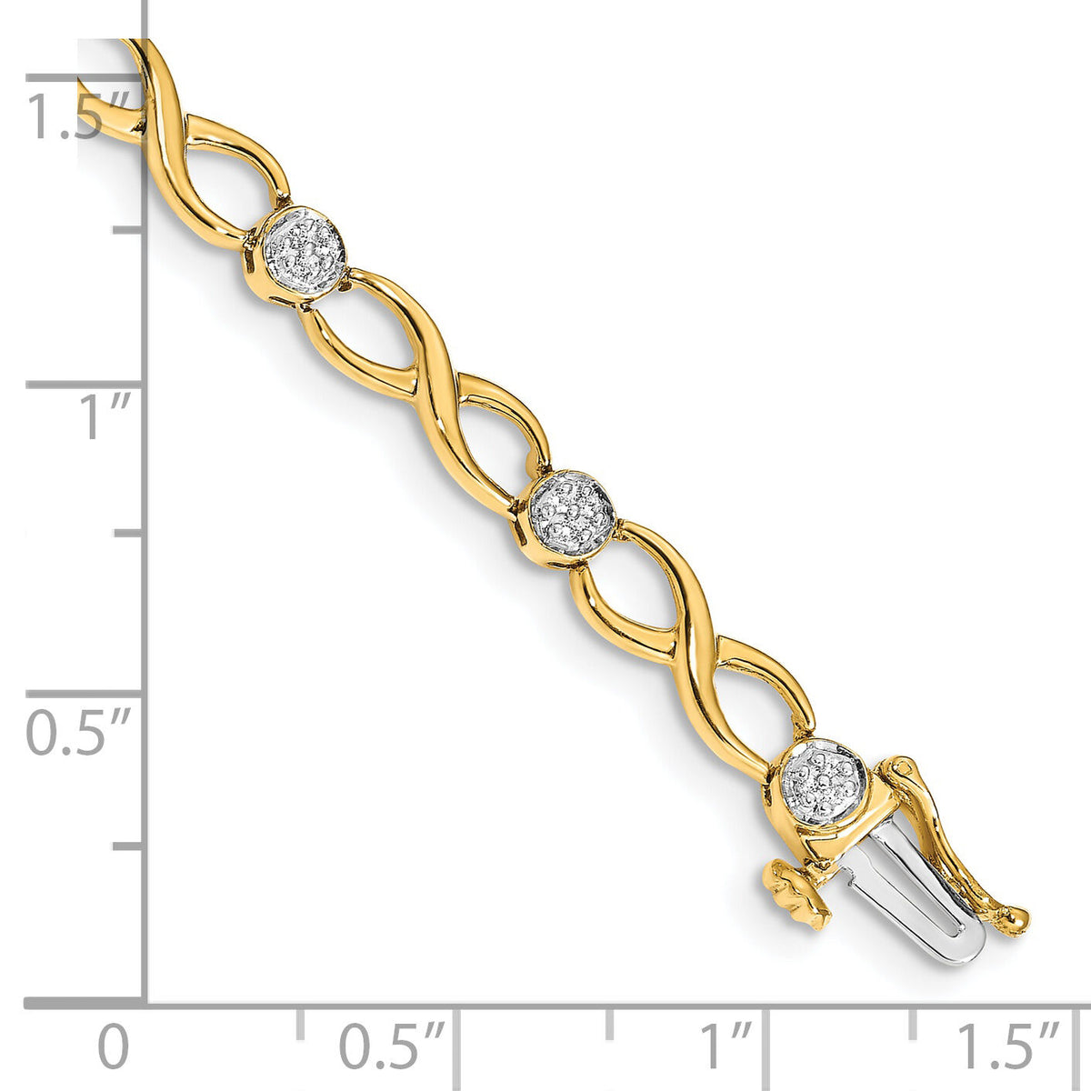 14k Diamond Infinity Bracelet-BM4631-013-YA