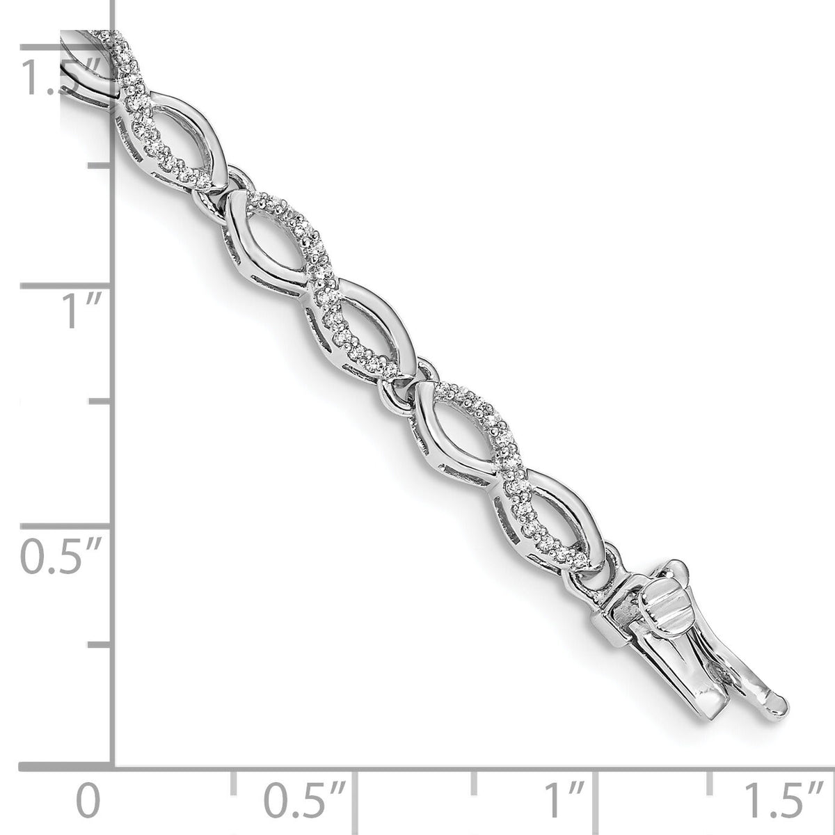 14k White Gold Diamond Bracelet-BM4634-050-WA