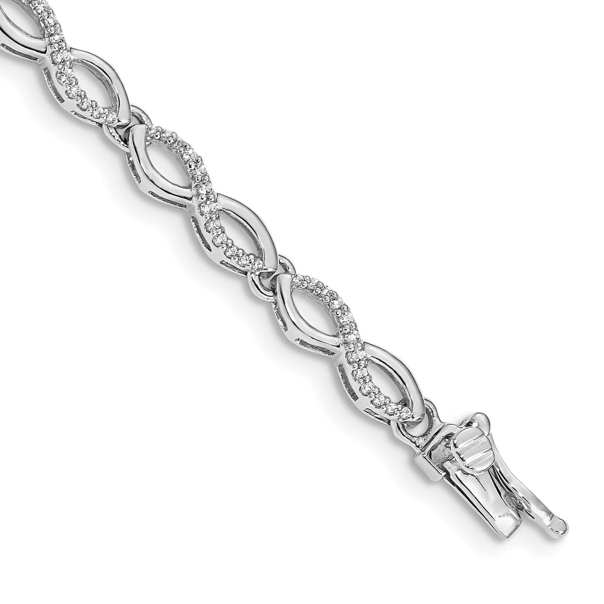 14k White Gold Diamond Bracelet-BM4634-050-WA