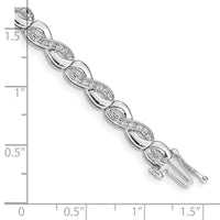 14k White Gold Diamond Infinity Link Bracelet-BM4637-050-WA